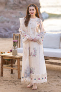 Qalamkar 3PC CHIKANKARI LAWN EMBROIDERED DUPATTA & TROUSER - 455