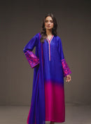 '- 3 Piece Unstitched Embroidered and Printed SIlk Suit 230