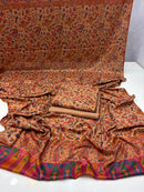 KALAMKARI  PURE PASHMINA WOOL 3PC UNSTITCHED SJ-216