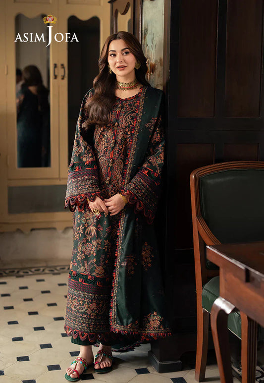 3PC DHANAK EMBROIDERED UNSTITCHED SUIT - 259