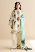 3PC Digital Printed Lawn Shirt with Printed Dupatta - CO 492