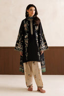 BAROQUE - 3PC DHANAK EMBROIDERED SHIRT EMBROIDERED TROUSER WITH PRINTED COURTRAI DUPATTA SJ-5578