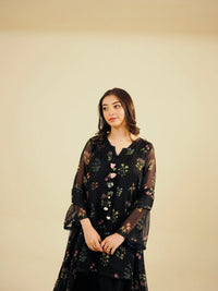 SASHA - 3PC PRINTED CHIFFON SHIRT CHIFFON DUPATTA VISCOSE INNER & TROUSER SJ-1003