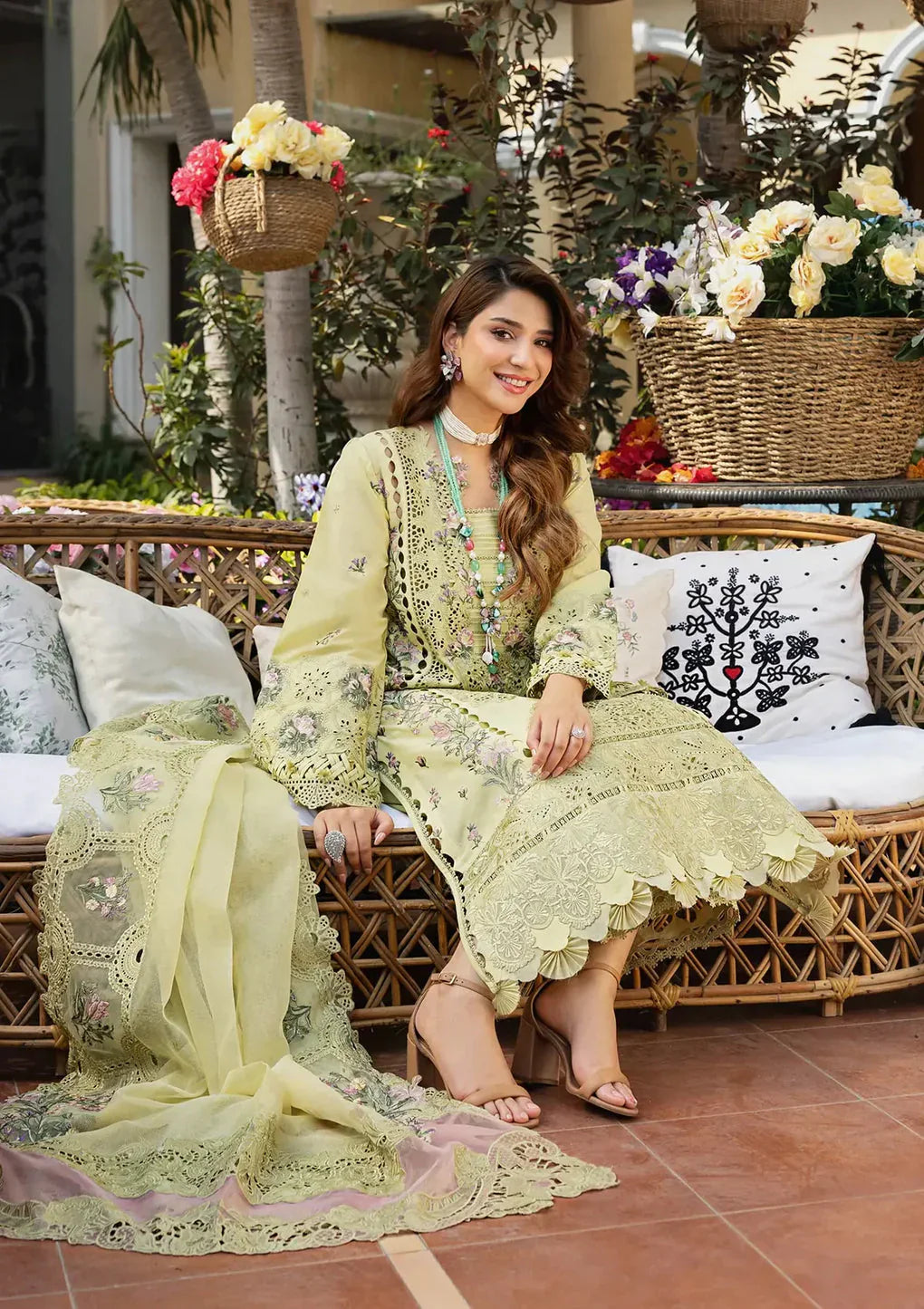 UNSTITCH PREMIUM EMBROIDERED LUXURY  LAWN | UNSTITCHED 3-PIECE SUIT 711
