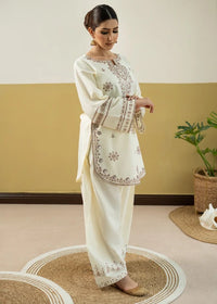 LAAM-2PC DHANAK EMBROIDERED SHIRT WITH EMB SLEEVES SJ-5942
