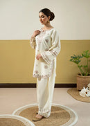 LAAM-2PC DHANAK EMBROIDERED SHIRT WITH EMB SLEEVES SJ-5942