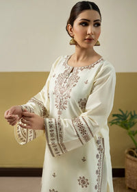 LAAM-2PC DHANAK EMBROIDERED SHIRT WITH EMB SLEEVES SJ-5942