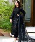 3 Piece Embroidered Lawn Shirt with Embroidered Organza Dupatta A1020