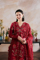MARYAM HUSSAIN-3PC DHANAK HEAVY EMBROIDERED SHIRT WITH CUTWORK DUPATTA SJ-563