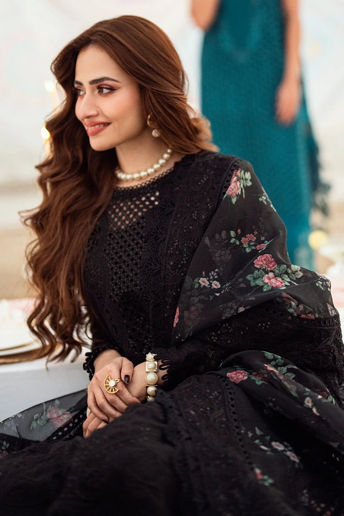 '- 3PC DHANAK  EMBROIDERED  UNSTITCHED DRESS - 520W