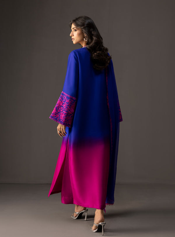 '- 3 Piece Unstitched Embroidered and Printed SIlk Suit 230