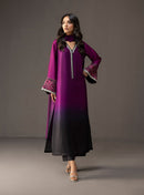 '- 3 Piece Unstitched Embroidered and Printed SIlk Suit 226