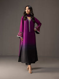 '- 3 Piece Unstitched Embroidered and Printed SIlk Suit 226
