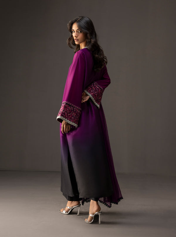 '- 3 Piece Unstitched Embroidered and Printed SIlk Suit 226