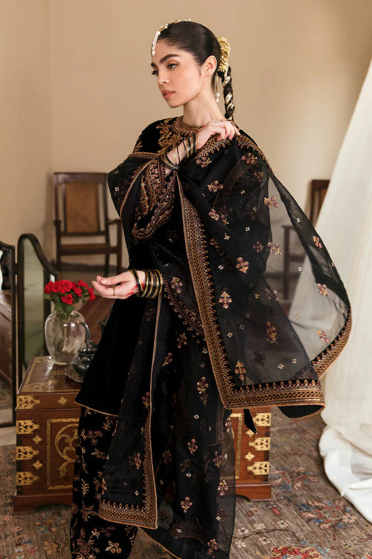 Velvet 3PC Embroidered - BR 804 - Back