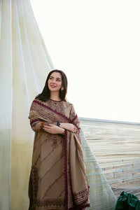 FLORENT-3PC DHANAK EMBROIDERED UNSTICHED SUIT FL 895