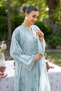BAREEZE-3PC DHANAK EMBROIDERED SHIRT WITH CHIFFON EMBROIDERED DUPATTA AND TROUSER SJ-5100