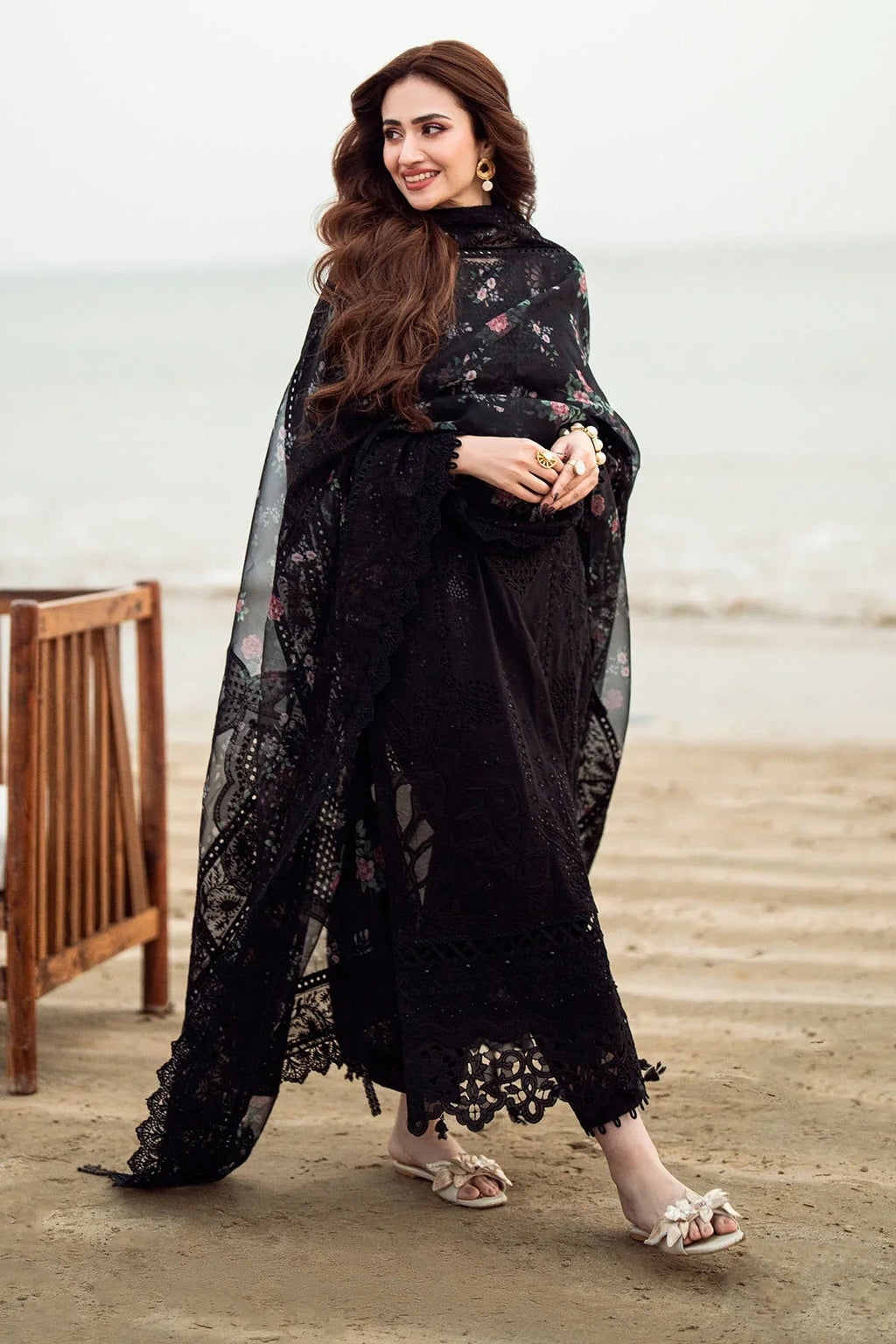 '- 3PC DHANAK  EMBROIDERED  UNSTITCHED DRESS - 520W