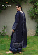 ASIM JOFA - 3PC DHANAK EMBROIDERED CHIKANKARI SHIRT WITH HEAVY EMB DUPATTA SJ-6078