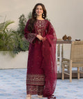 3PC Lawn Embroidered Shirt with Organza Embroidered Dupatta - 1351