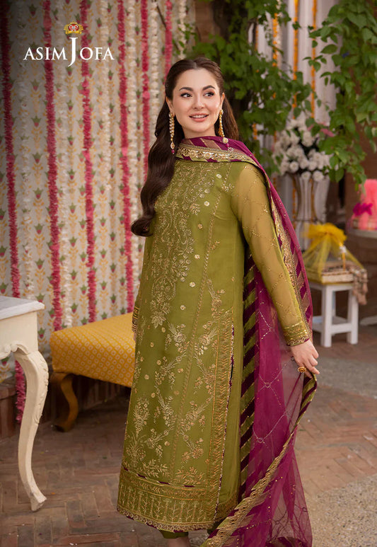 Dhanak 3PC Embroidered With Chiffon Embroidered Dupatta - 243 - Back