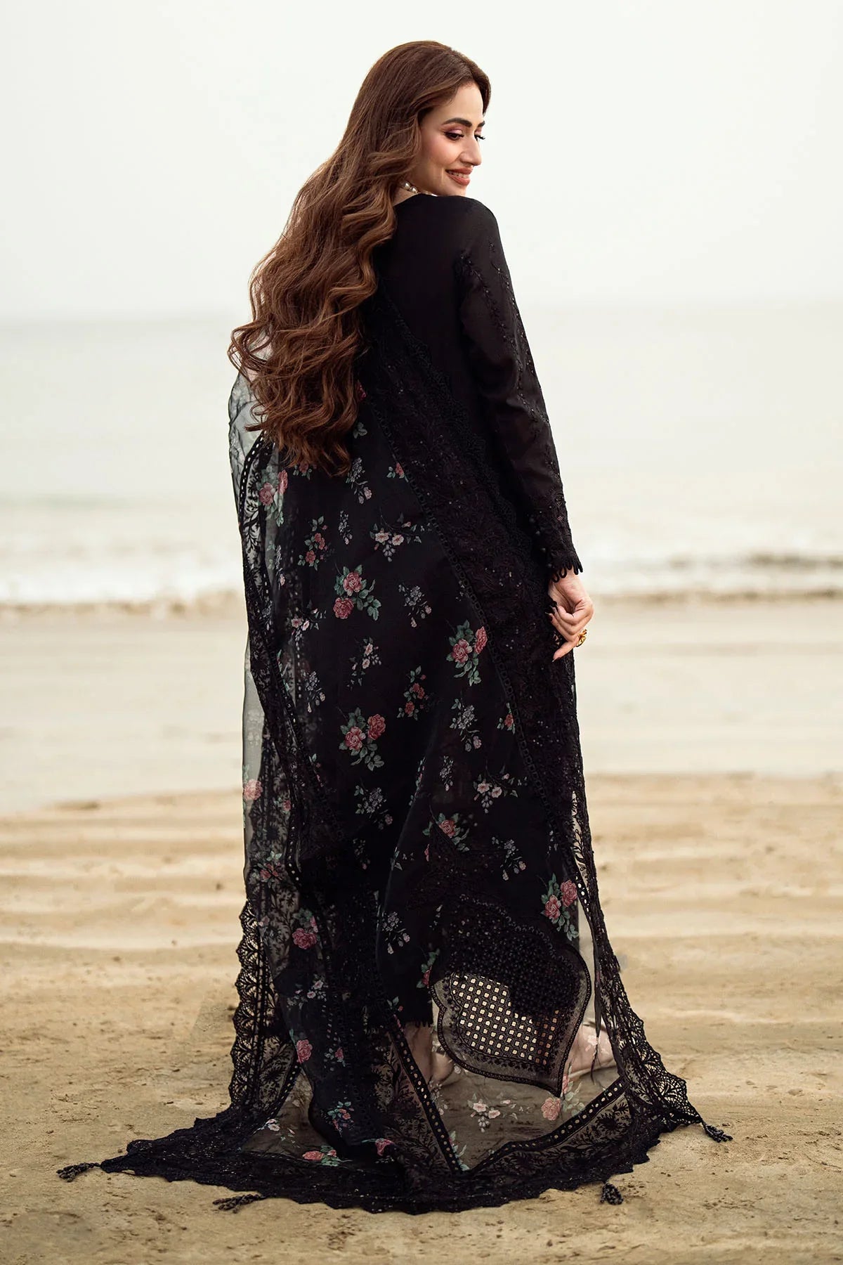 '- 3PC DHANAK  EMBROIDERED  UNSTITCHED DRESS - 520W