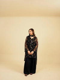 SASHA - 3PC PRINTED CHIFFON SHIRT CHIFFON DUPATTA VISCOSE INNER & TROUSER SJ-1003