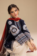 '- UNSTITCHED 3PC DHANAK EMBROIDERED SUIT RR 610