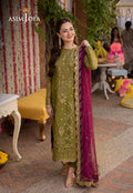 Dhanak 3PC Embroidered With Chiffon Embroidered Dupatta - 243