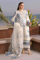 ANEELAS-3PC LAWN EMBROIDERED SHIRT WITH ORGANZA EMBROIDERED DUPATTA AND TROUSER-B-102