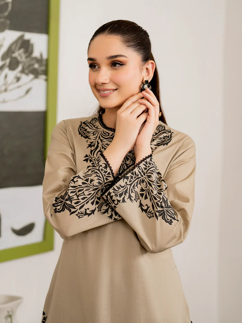 '- 3PC DHANAK EMBROIDERED UNSTITCHED DRESS - 221