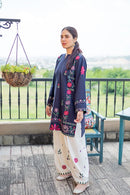 URGE PRET-2PC DHANAK FLOWERING EMBROIDERED SHIRT WITH EMB TROUSER SJ-5936