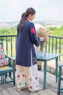 URGE PRET-2PC DHANAK FLOWERING EMBROIDERED SHIRT WITH EMB TROUSER SJ-5936