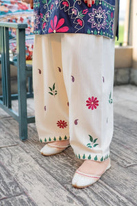 URGE PRET-2PC DHANAK FLOWERING EMBROIDERED SHIRT WITH EMB TROUSER SJ-5936
