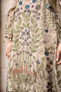 Dhanak-3PC Embroidered Shirt with Digital Printed Wool Shawl - 669