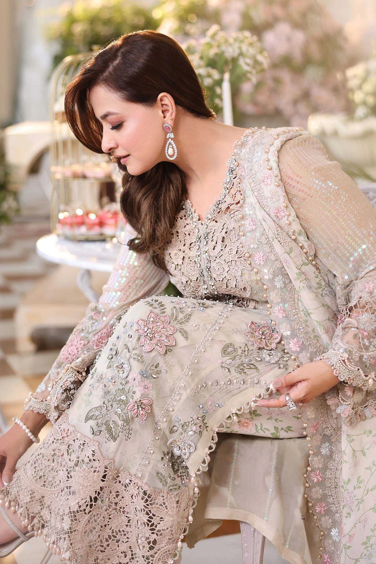 MARIA.B LUXURY EMBROIDERED VISCOSE SHIRT