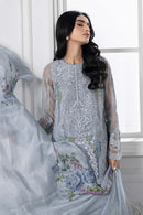 MARIA.B LUXURY HEAVY CHIKANKARI EMBROIDERED SHIRT WITH WOOL PRINTED SHWAL WITH EMB TROUSER 3PC SJ-1058