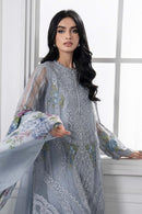 MARIA.B LUXURY HEAVY CHIKANKARI EMBROIDERED SHIRT WITH WOOL PRINTED SHWAL WITH EMB TROUSER 3PC SJ-1058