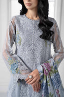 MARIA.B LUXURY HEAVY CHIKANKARI EMBROIDERED SHIRT WITH WOOL PRINTED SHWAL WITH EMB TROUSER 3PC SJ-1058