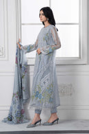 MARIA.B LUXURY HEAVY CHIKANKARI EMBROIDERED SHIRT WITH WOOL PRINTED SHWAL WITH EMB TROUSER 3PC SJ-1058