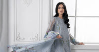 MARIA.B LUXURY HEAVY CHIKANKARI EMBROIDERED SHIRT WITH WOOL PRINTED SHWAL WITH EMB TROUSER 3PC SJ-1058