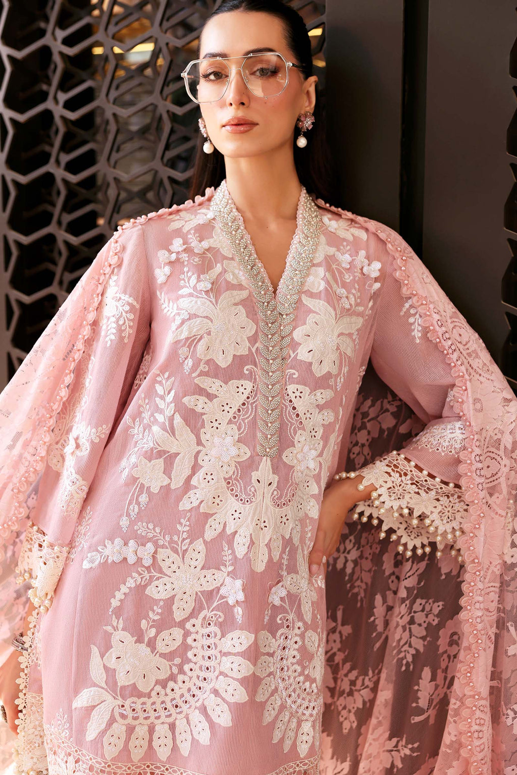 3 Piece Unstitched Embroidered Lawn  Suit 720