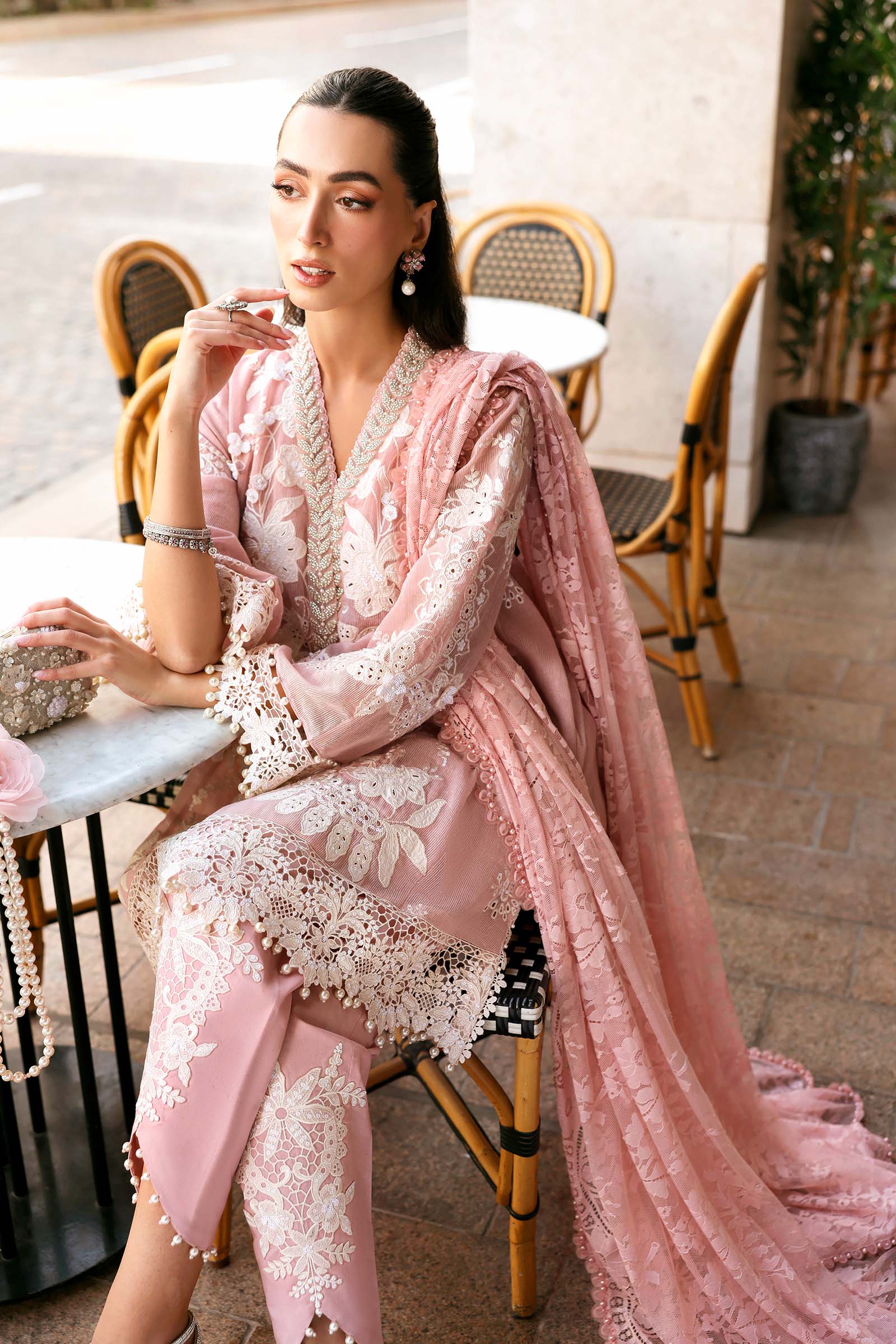 3 Piece Unstitched Embroidered Lawn  Suit 720