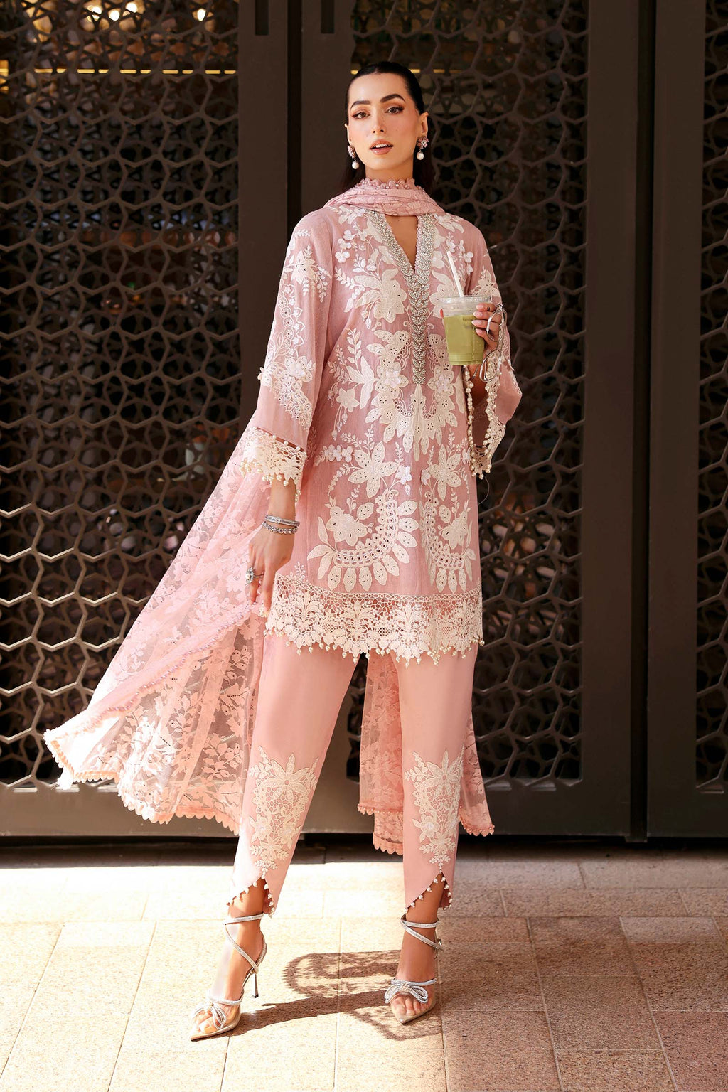 3 Piece Unstitched Embroidered Lawn  Suit 720