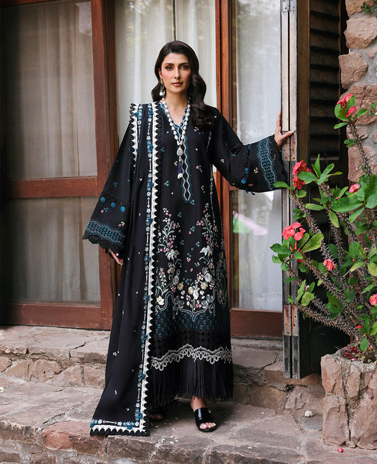 Dhanak 3PC Embroidered Shirt with Dhanak Embroidered Dupatta - 113