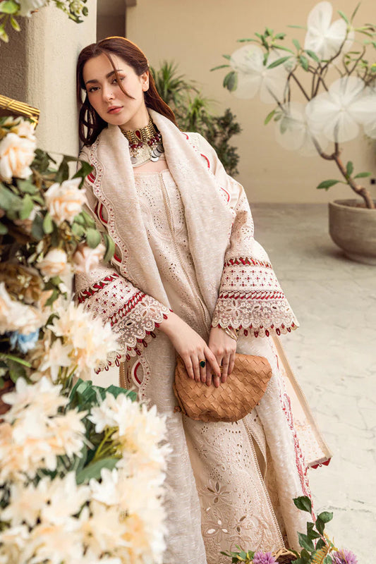 3PC Embroidered Lawn Shirt with Embroidered Cotton Net Dupatta - QL 2660