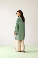 MINAL-2PC DHANAK EMBROIDERED SHIRT WITH EMB TROUSER SJ-5940