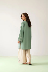 MINAL-2PC DHANAK EMBROIDERED SHIRT WITH EMB TROUSER SJ-5940