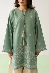 MINAL-2PC DHANAK EMBROIDERED SHIRT WITH EMB TROUSER SJ-5940