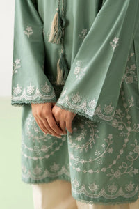 MINAL-2PC DHANAK EMBROIDERED SHIRT WITH EMB TROUSER SJ-5940